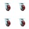 Service Caster 4 Inch Poly on Aluminum Swivel Caster Set with Roller Bearing and Swivel Lock SCC-30CS420-PAR-BSL-4 - alternate 1